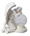 Moonrays 92367 Serene Angel Garden Statue with Crackle Globe & Solar Powered White Ledstone