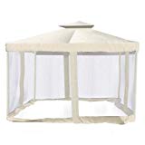 GC Global Direct Ivory Canopy Substitution with Screen Netting Gazebo Top 10×10 Ft Review