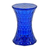 Cheap LeisureMod Diamond Shaped Modern Vanity Clio Stool/Side Table Indoor and Outdoor Use (Blue)