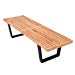 LeisureMod Mid-century Modern Inwood Platform Bench, 5-Feet, Natural Wood