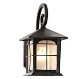 Home Decorators Collection Brimfield 1-Light Aged Iron Outdoor Wall Lantern For Sale