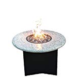 Oriflamme Gas Fire Table Propane 75,000 BTU Heat Output, Round Square Octagon (Giallo Santo, 32″ Round) For Sale