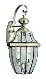 Trans Globe Lighting 4320 BN Outdoor Courtyard 20.5″ Wall Lantern, Brushed Nickel For Sale