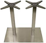 ATC Futura Rectangle Low Profile Table Base with Two Stainless Steel Columns and Two 15 ATC Futura Rectangle Low Profile Table Base with Two Stainless Steel Columns and Two 15