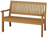 Arboria Outdoor Bench With Lumbar Support 4 Foot Length Premium Eucalyptus Hardwood Easy Assembly (880.3366.7) For Sale