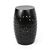 Cheap Great Deal Furniture Doris Outdoor 12″ Black Iron Side Table