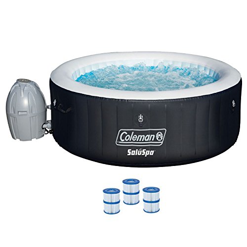 Coleman 71″ x 26″ Inflatable Spa 4-Person Hot Tub with 6 Filter Cartridges Review