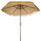 Bayside-21 9' Thatched Patio Tiki Umbrella Crank (9 FT Crank, Natural) Bayside-21 9' Thatched Patio Tiki Umbrella Crank (9 FT Crank, Natural)