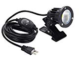Kiven 1pcs LED Clip on Light Outdoor IP65 Waterproof 6000K Daylight Cool White Signboard Blackboard Lighting Adjustable Desk Stand Arm Lamp with Power Plug and waterproof switch Kiven 1pcs LED Clip on Light Outdoor IP65 Waterproof 6000K Daylight Cool White Signboard Blackboard Lighting Adjustable Desk Stand Arm Lamp with Power Plug and waterproof switch