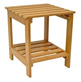 Shine Company Synthetic Square Side Table, Toffee For Sale