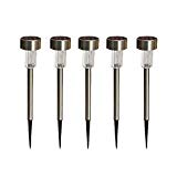 JENNY KACE Robertgle 5 Pieces Solar Panel LED Spike Spot Light Spotlight Landscape Garden Yard Path Lawn Solar Lamps Outdoor Grounding Sun Light Review