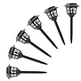 Cheap MoSolar Pack of 6 Black Solar Powered LED Landscape Light, Path light for Outdoor Garden, Patio, Yard and Driveway MOS-23357
