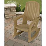 Taupe Outdoor Rocking Chair – 600-Lb. Capacity