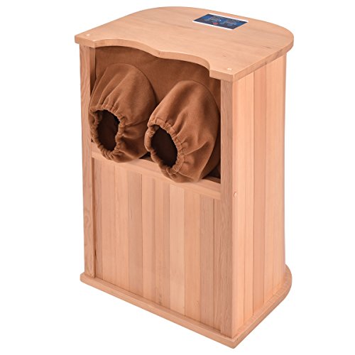 Cheap Giantex Infrared Foot Sauna Bath Wooden Spa & Therapy with Carbon Fiber Heaters