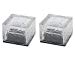 CTKcom 2 Pcs LED Solar Lights Path Ice Cube Lights Waterproof Cool White Solar Powered LED Crystal Frosted Glass Brick Rock Landscape Lamp in-Ground Buried Lights for Garden Path Yard Patio Pond