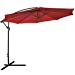 10 ft Umbrella Patio Sun Shade Offset Outdoor Market with Cross Base (Burgundy)