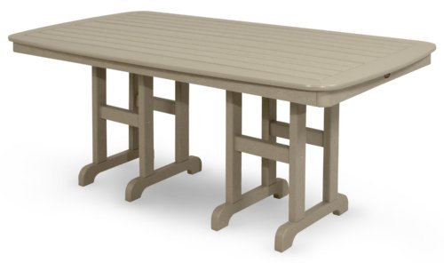 Trex Outdoor Furniture TXNCT3772SC Yacht Club Dining Table, 37 by 72-Inch, Sand Castle