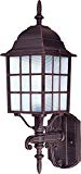 Maxim 1050RP North Church 1-Light Outdoor Wall Lantern, Rust Patina Finish, Clear Glass, MB Incandescent Incandescent Bulb , 60W Max., Dry Safety Rating, Standard Dimmable, Glass Shade Material, 10080 Rated Lumens Review