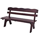Giantex Wooden Garden Bench Chair Wood Frame Outdoor Yard Deck Furniture 5 Ft 3 Seats (Brown) For Sale Giantex Wooden Garden Bench Chair Wood Frame Outdoor Yard Deck Furniture 5 Ft 3 Seats (Brown) For Sale