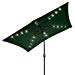 10'x6.5' Green Solar Aluminium Rectangle Tilt Patio Umbrella 20 LEDs