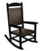POLYWOOD R200FBLCA Rocking Chairs, Black Frame/Cahaba