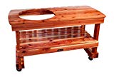 JJ George Big Green Egg Table (Long Table for Large Egg) Table Cover Included