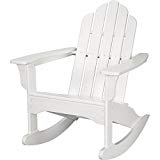 Hanover Outdoor Furniture HVLNR10WH All Weather Contoured Adirondack Rocking Chair, White Review