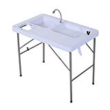 Outsunny Portable Folding Camping Table w/Faucet