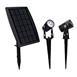 Findyouled Solar Spotlight, Waterproof Outdoor Solar Lights Landscape Lighting Wall Light Auto On/Off for Yard Garden Driveway Pathway Pool Tree Patio