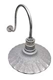 The ABBA Radial Wave Industrial Galvanized Steel Barn Light | Gooseneck Lighting | 16 Inch Wavey Dome and Up Slope 23 Inch Gooseneck | Made in USA