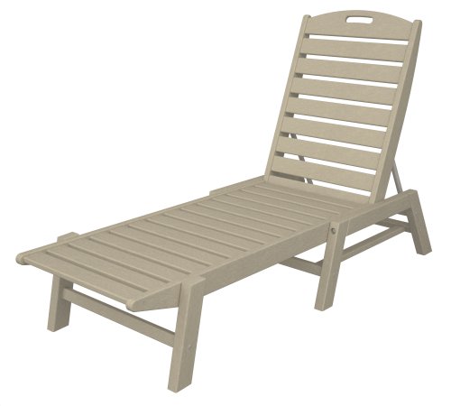 POLYWOOD NAC2280SA Nautical Chaise – Stackable, Sand Review
