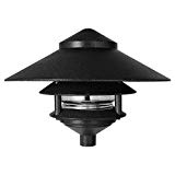 RAB Lighting LL323B Incandescent 3 Tier Lawn Light with 10″ Top, A-19 Type, 75W Power, 1220 Lumens, 120VAC, Black Review