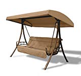 Garden Winds OPEN BOX – 3-Person Charm Swing Replacement Canopy S05294 – Riplock 350