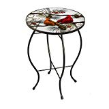 Cheap New Creative Seasonal Cardinals Glass Patio Table