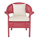 BrylaneHome Roma All-Weather Wicker Stacking Chair BrylaneHome Roma All-Weather Wicker Stacking Chair