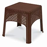 US Leisure 189982 Cappuccino Veranda Wicker Side Table