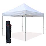 Cheap UNIQUECANOPY 300D Classic 10×10 Ez Pop up Canopy Instant Tent Outdoor Party Portable Folded Commercial shelter, with Wheeled Carrying Bag Steel White