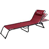 KingCamp Beach Chaise Lounge Chair Recliner Sunbathing Outdoor Pool Patio Deck Camping Pool Slide(Claret_RED) Review KingCamp Beach Chaise Lounge Chair Recliner Sunbathing Outdoor Pool Patio Deck Camping Pool Slide(Claret_RED) Review