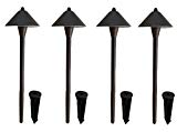 Cheap Set of 4 – Dark Bronze Color Saturn Path Light By Pinnacle Lights – LED Low Voltage Outdoor Landscape Lighting