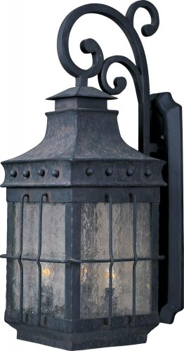 Maxim 30085CDCF, Nantucket Outdoor Wall Sconce Lighting, 240 Total Watts, Country Forge
