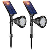 Cheap DBF Solar Lights Outdoor, Latest 18 LED Waterproof Solar Spotlights Solar Landscape Lights Auto On/Off Wall Security Lighting for Garden Pathway Pool Driveway Patio Yard, Pack of 2 (Cool White)