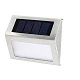 Solar Aluminum Alloy Light 2 LED Waterproof for Step, Garden, Yard, Deck – White Light (1) Review