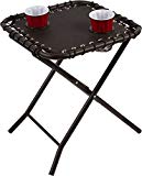 Cheap 17.5″ Folding Textaline Side Table with Mesh Drink Holders for Camping, Patio, Picnics by Trademark Innovations