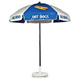 Hot Dog Concession Vendor Cart Umbrella – Blue & White Review