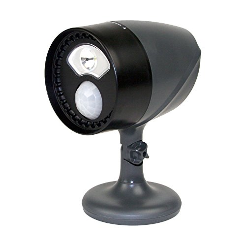 Dorcy 120-Lumen 180-Degree Wireless Motion-Sensor LED Flood Light with 4-Way Swivel Mounting Bracket and Hardware, Black (41-1071)