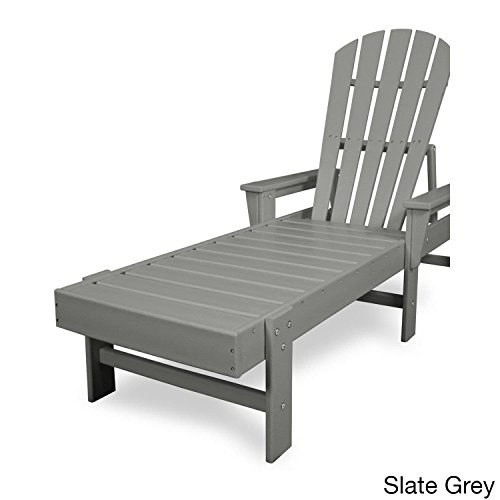 Shell Back Chaise Lounge Finish: Slate Grey