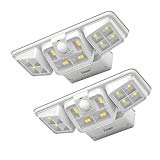 Solar Motion Sensor Lights Outdoor Yurnero 16 LED Solar Powered Security Lights with Three Lamp Holders Wider Lighting Area Wall Light for Pathway Front Door Patio Garage 2 Pack For Sale