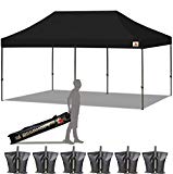 ABCCANOPY 18+ Colors 10×20 Pop up Tent Instant Canopy Commercial Outdoor Canopy Wheeled Carry Bag Bonus 6X Weight Bag (Black) For Sale ABCCANOPY 18+ Colors 10×20 Pop up Tent Instant Canopy Commercial Outdoor Canopy Wheeled Carry Bag Bonus 6X Weight Bag (Black) For Sale