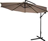 Cheap Trademark Innovations 10′ Polyester Offset Patio Umbrella (Tan)