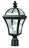 Trans Globe Lighting 5085 BK Outdoor Washington 19.5″ Postmount Lantern, Black